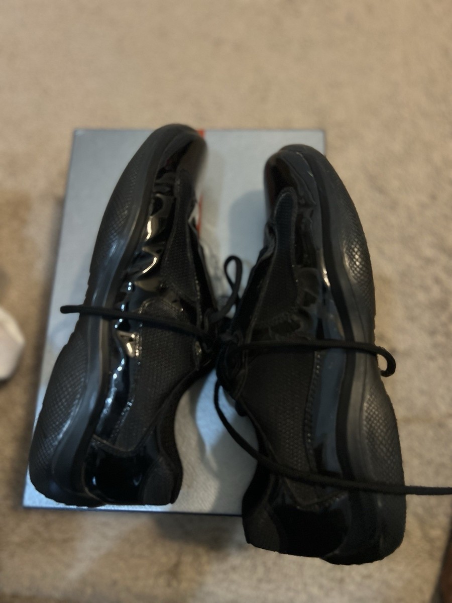 Prada America's Cup Vernice Bike Low Top Sneaker Size 11