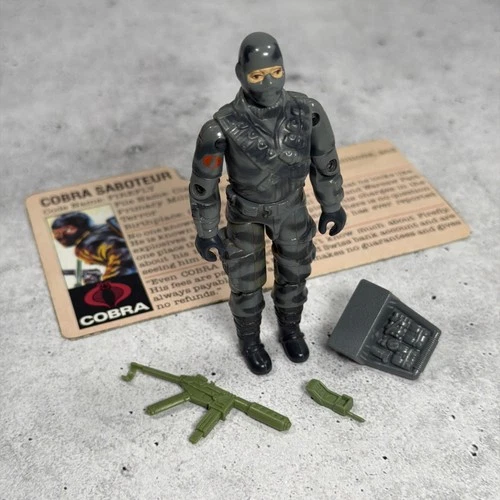 Vintage GI Joe Cobra Firefly Action Figure Complete w File Card 1984 MINTY