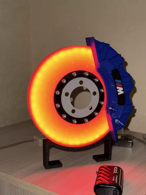 LED Brake Disc Lamp Car Brake Rotor Light Garage Decor Car Enthusiast Gift USB