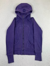 Lululemon Scuba Hoodie Sweatshirt Womens 6 Purple Full Zip Fleece Thrashed