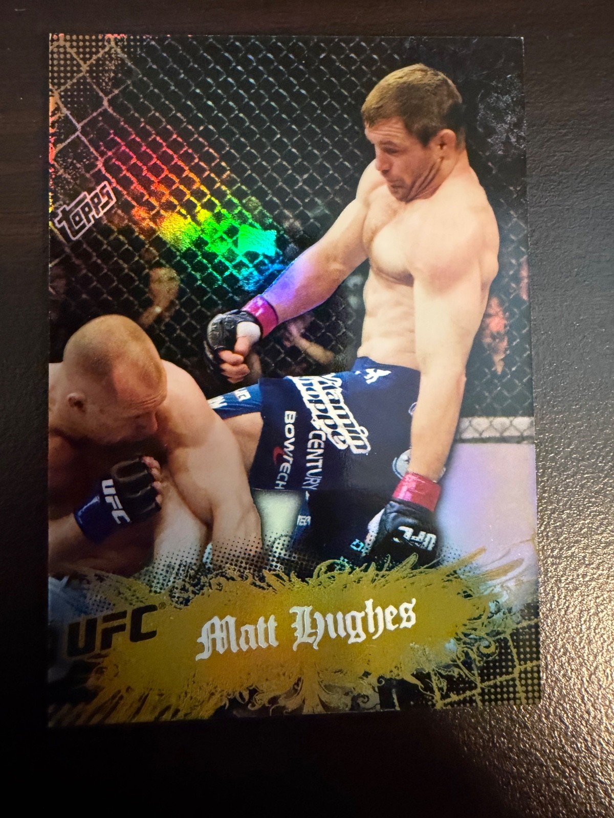 TOPPS UFC 2010 MAIN EVENT MATT HUGHES THICK GOLD MMA CARD #6