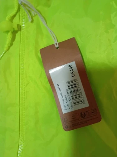 Yellow 2XL Portwest US440 Mens Waterproof Rain Jacket Lightweight Coat Hood image 2