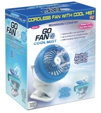 Spark Innovators Go Fan Cool Mist - Lithium Ion Fan w/ Built in Mister! 