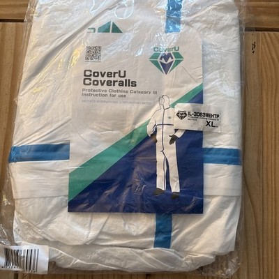 CoverU Coverall PPE Disposable XL Full Body Protection Medtecs Hazmat