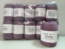 LOT OF 11 Knit Picks WeCrochet Vividie 100g Yarn Skeins Lilac Mist Purple N3141