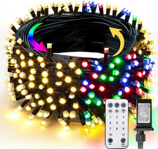66FT 200 LED Color Changing Christmas Lights, Warm White  Multi Color Waterproo