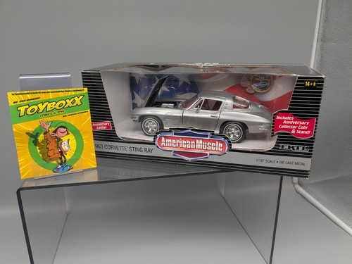 Ertl American Muscle 1963 Corvette Strig Ray Silver 1/18 IN Boxed F112