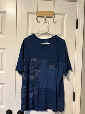 GAP Men s XL Blue Solid Crew Neck Short Sleeve Pocket T-Shirt Regular