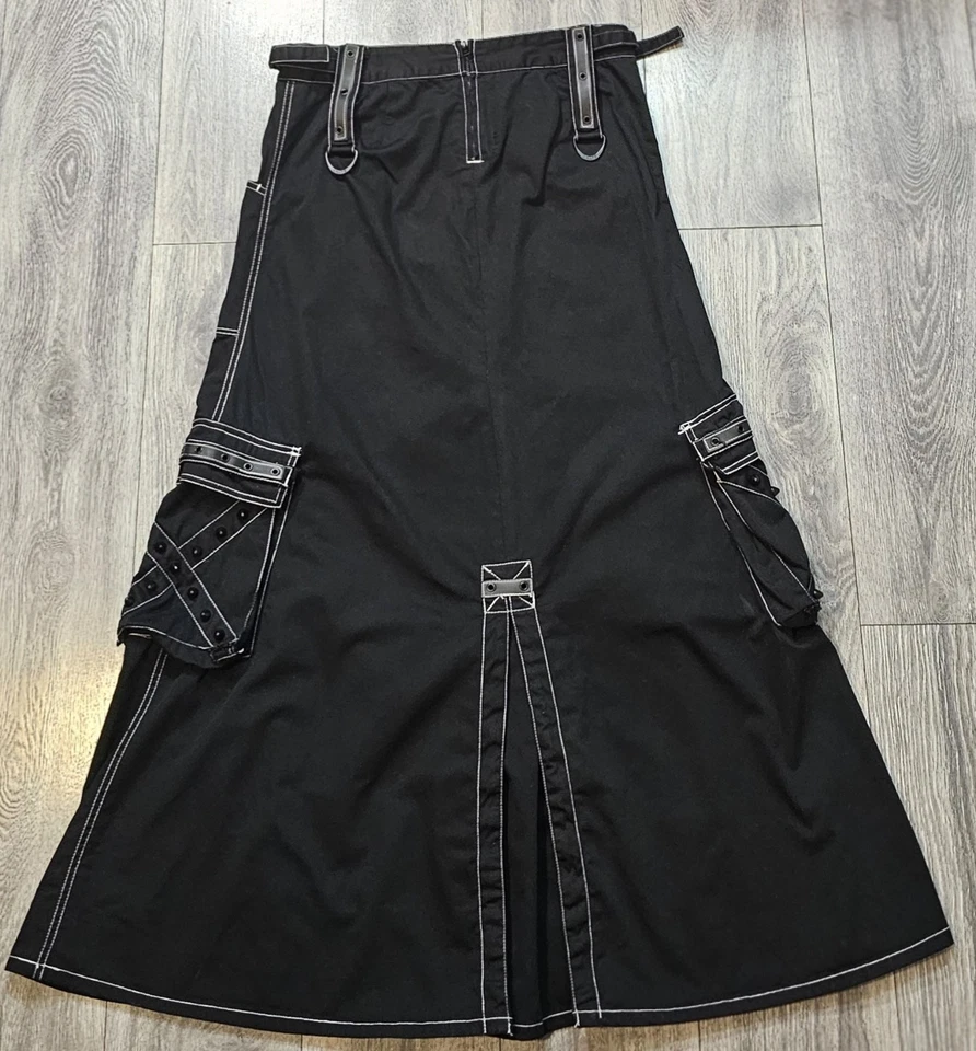 Falda De Colección Y2K Tripp NYC Dang Goodman Gótica Punk Rave Carga Tachuelas Spike Negra Talla L Foto 2 de 4