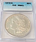 1878-S MORGAN SILVER DOLLAR BETTER EARLY DATE ICG MS61