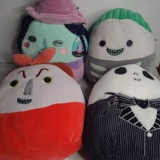 Nightmare Before Christmas Squishmallows Jack Lock Shock Barrel 12 Inch LOT Of 4