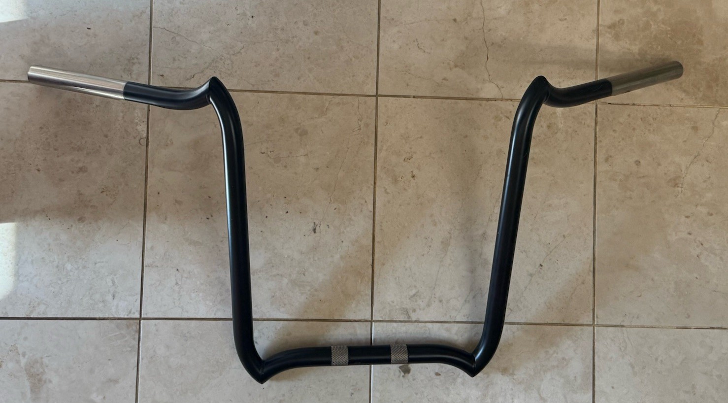 RARE Black Steel Ape Hanger Handlebars Muscle Bike Meathook ~1&rdquo; Diameter - EUC