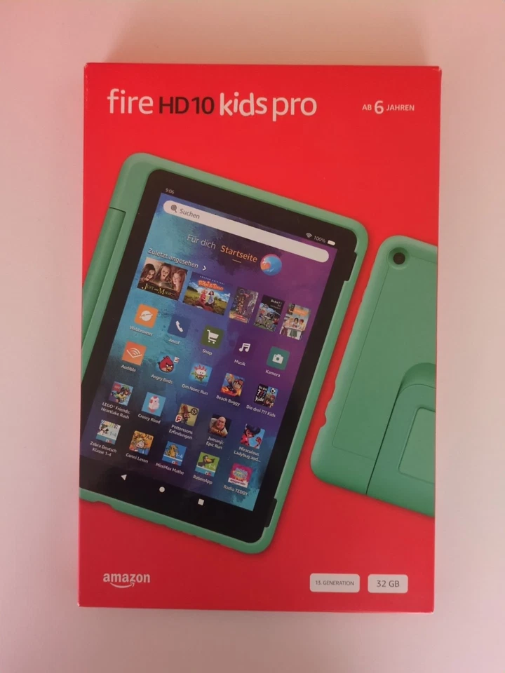 Amazon Fire HD 10 Kids Pro Tablet 2023 | 13. Gen. | 32GB Mintgrün NEU🔥