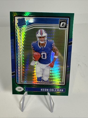 2024 Donruss Optic - Keon Coleman #263 Rated Rookie Green Hyper Prizm RC Bills