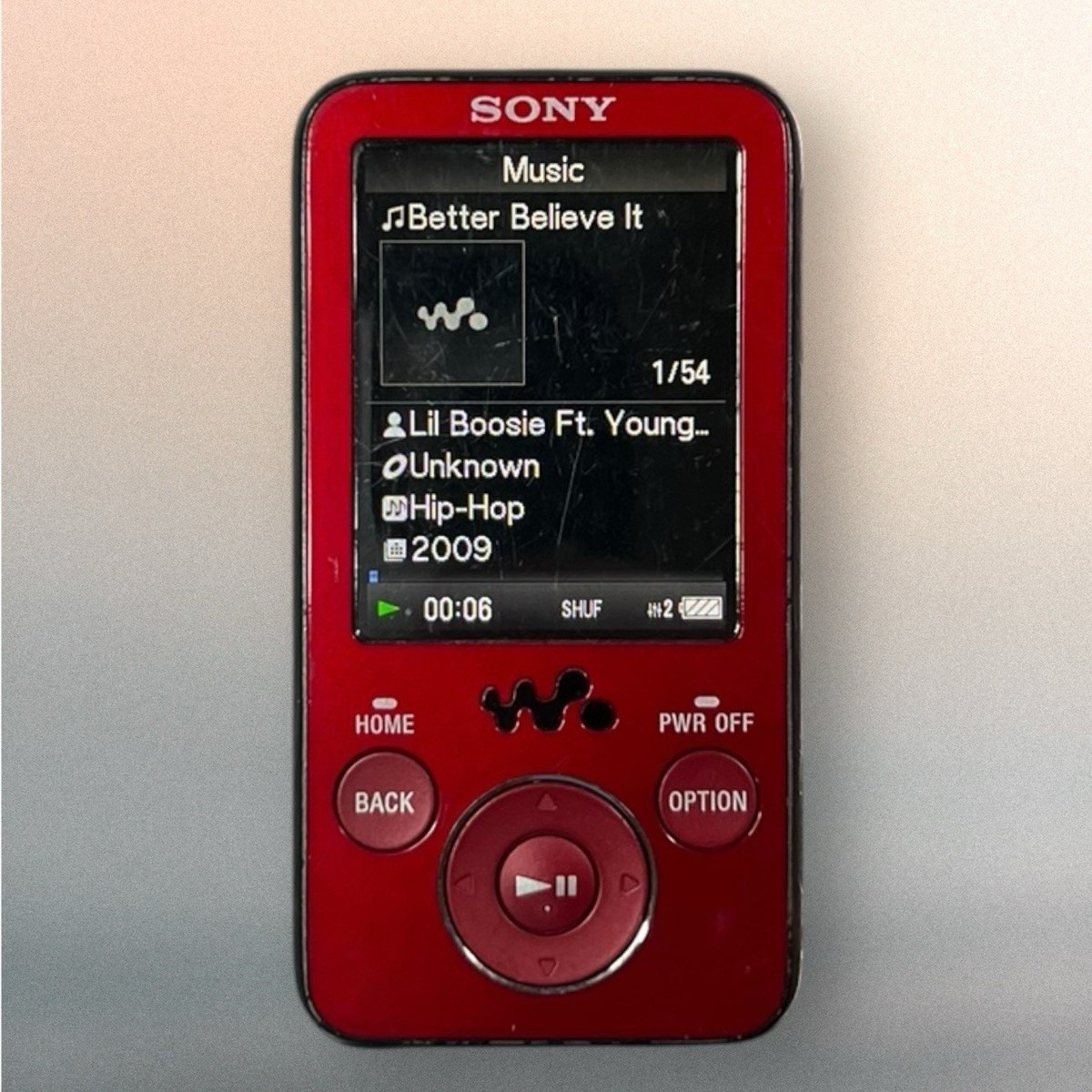 Sony Walkman MP3 Digital Media Player NWZ-E436F Red 4GB . Tested