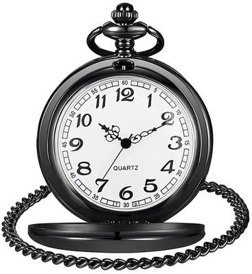 Reloj de bolsillo vintage con cadena para hombre, ideal para viajes.