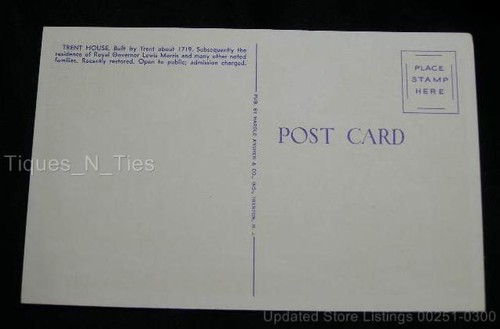 Vintage 1930s Trenton New Jersey Linen Postcard - William Trent House Museum (FF - Picture 2 of 2