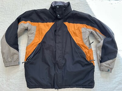 Helly Hansen Tech 3 Men s XL/TG Jacket Coat Parka Black Orange & Gray 5 Pockets