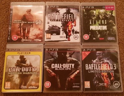 SCHNÄPPCHEN SPIELPAKET! SECHS FPS SHOOTER INKL. COD CALL OF DUTY MW1 TOP ZUSTAND