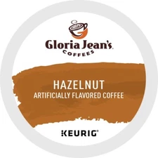 Gloria Jean's Hazelnut Coffee 24 to 144 Keurig Kcups Pick Any Size FREE SHIPPING