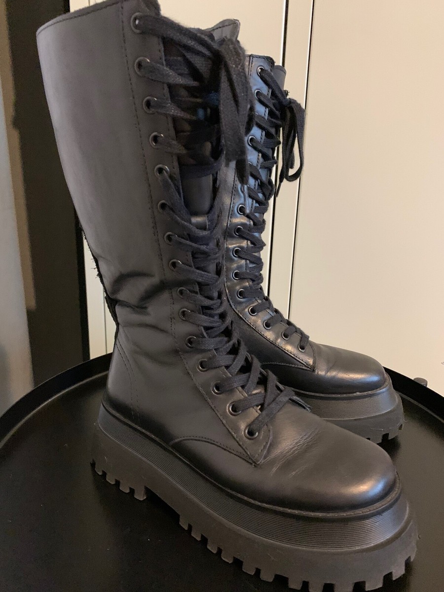 Zara Schuhe Zara Stiefeletten Leder ZARA Leder Schnürstiefel Mit