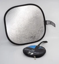 Westcott 2 in 1 -  14" Illuminator Reflector - Silver & White - Collapsible