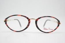 Vintage Glasses Paloma Picasso 8204 Black Red Gold Oval Frame