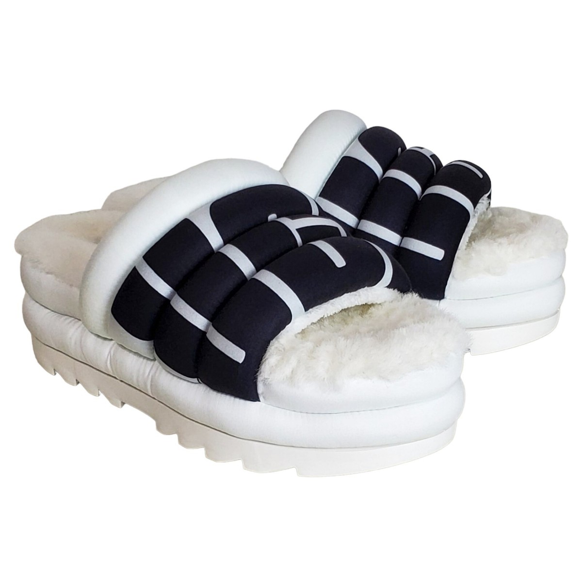 Ugg maxi slide logo quilted puff platform slipper sandals Ugg maxi slide logo quilted puff platform slipper sandals