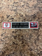 MARCUS ERICSSON (INDY 500 CHAMP) NAMEPLATE FOR AUTOGRAPHED DISPLAY/FLAG/PHOTO