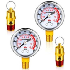 4 Pcs Air Compressor Parts Replacement And Air Gauge Set 14 Npt Relief Pressu 4 Pcs Air Compressor Parts Replacement And Air Gauge Set 14 Npt Relief Pressu