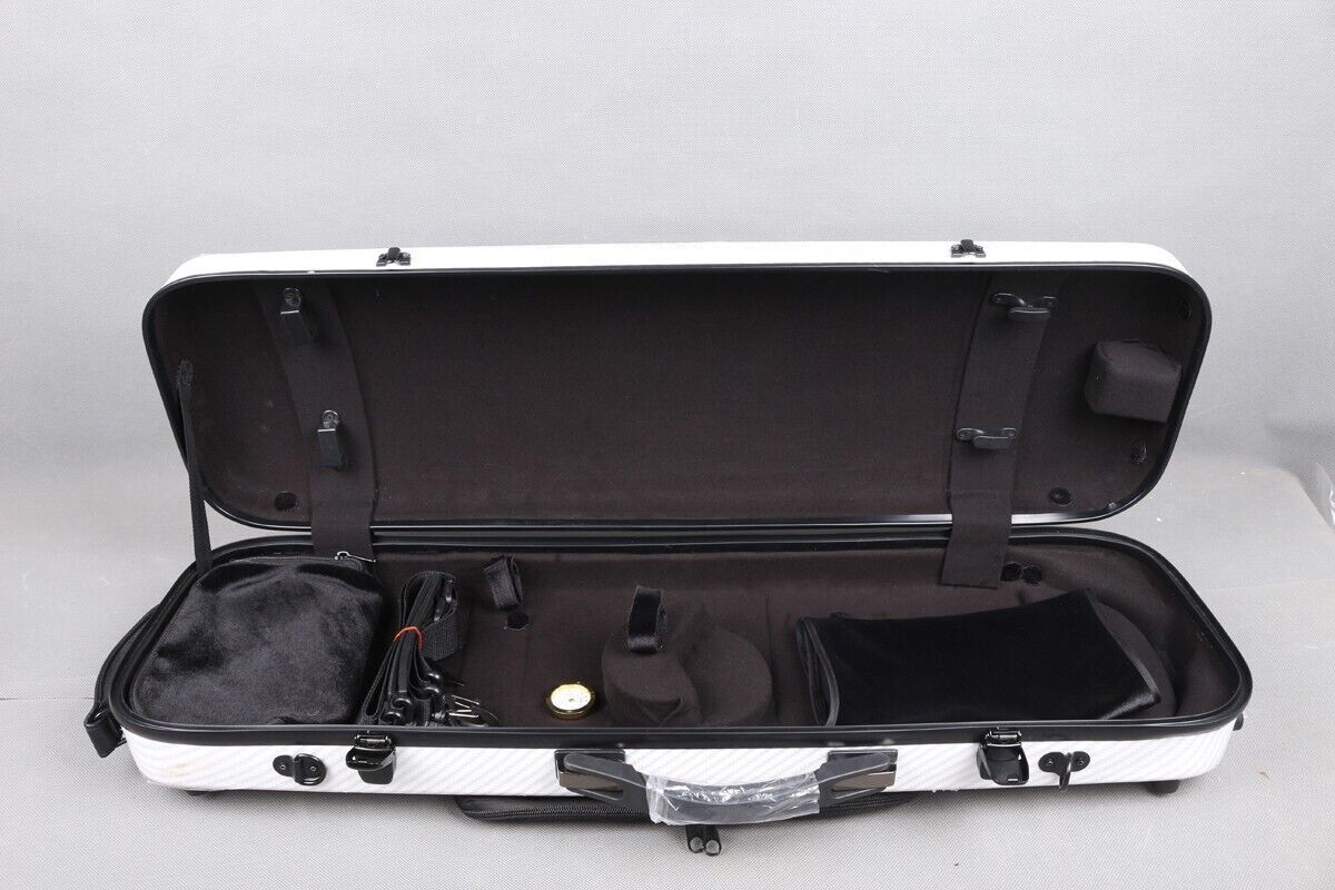 4/4 Violin Case Carbon Fiber violin box Protect violin White Oblong