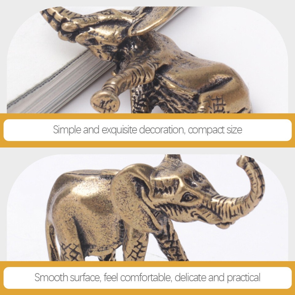 2 Pcs Brass Elephant Novelty Ornament Small Indoor Decoration eBay