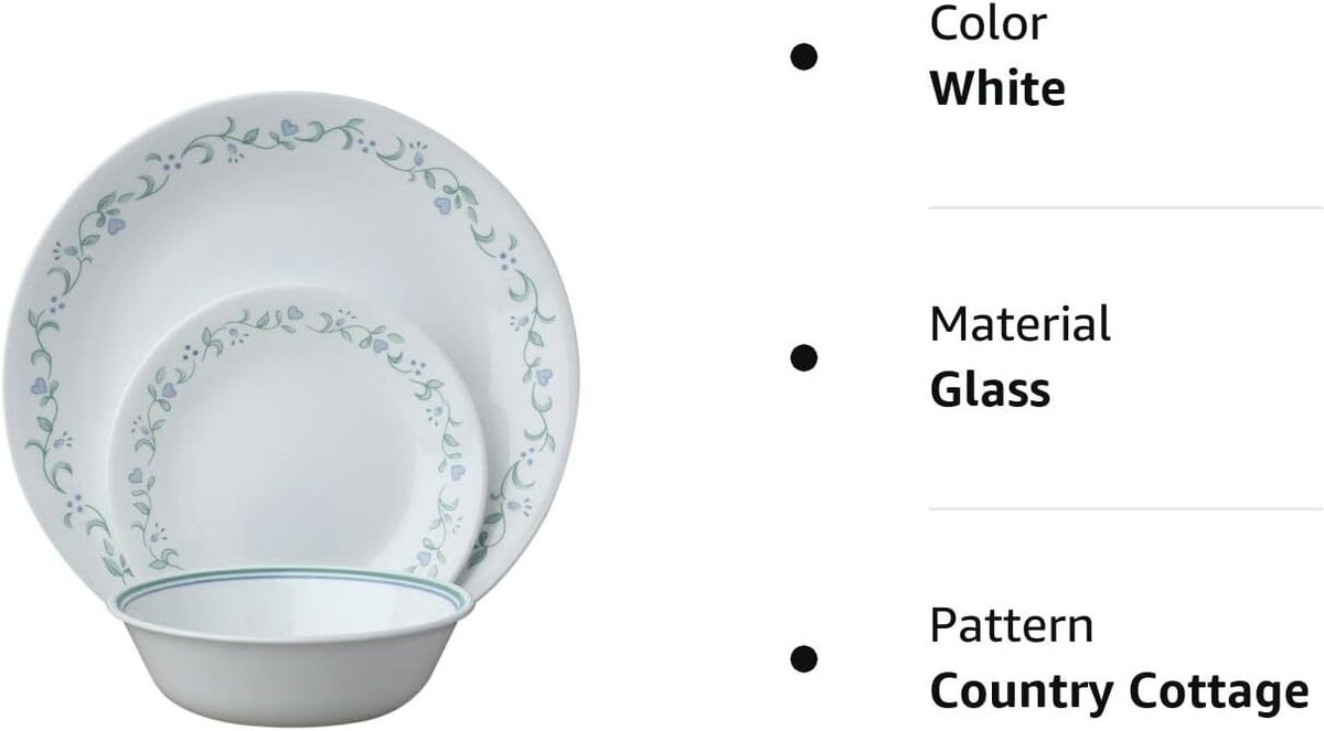 Corelle Country Cottage 12 Piece Service for 4, White, 12 - Piece