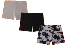 Member's Mark Girl's 3-Pack Cartwheel Shorts Blue Tie Dye/Silver/Blue 10/12