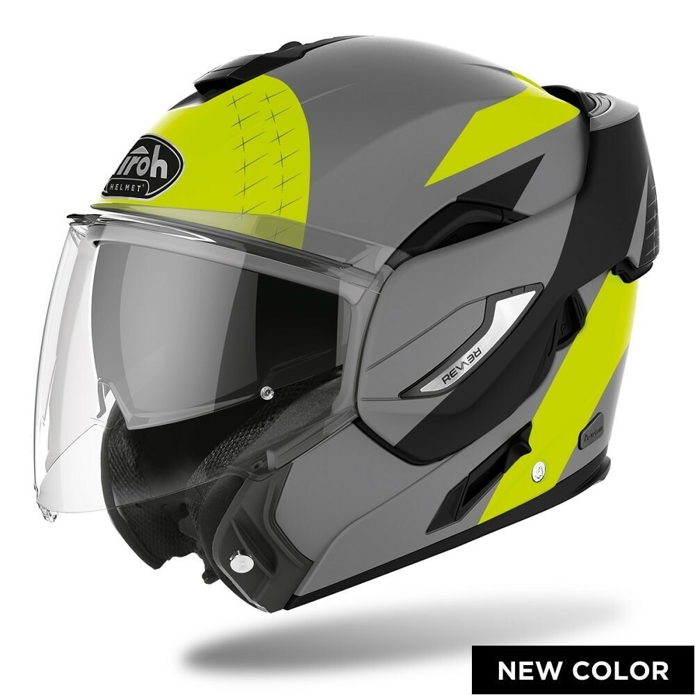 Unisex Motorcycle Helmet Airoh REV 19 Modular Motorcycle Helmet - Unisex Flip-Up Helmet (Color: White Gloss) Unisex Motorcycle Helmet Airoh REV 19 Modular Motorcycle Helmet - Unisex Flip-Up Helmet (Color: White Gloss)