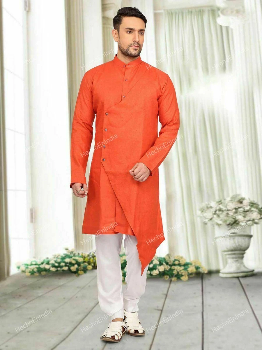 Orange color best sale kurta pajama