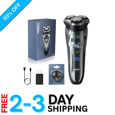 Rechargeable 3D Electric Shaver with Pop-Up Trimmer & 4D Floating Head for Men