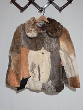 Authentic Rabbit Fur Coat With Fur Collar Sz ...