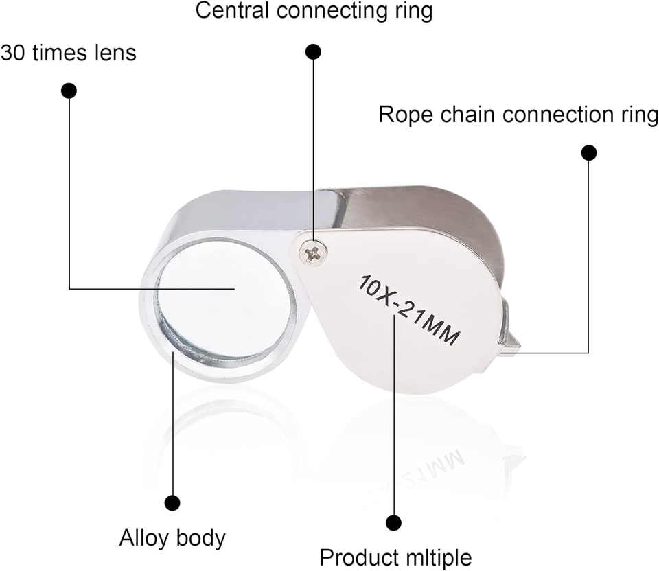 Jewellers Loupe Magnifying Glass, 10X Handheld Magnifier Jewelers Loupes Glasses eBay