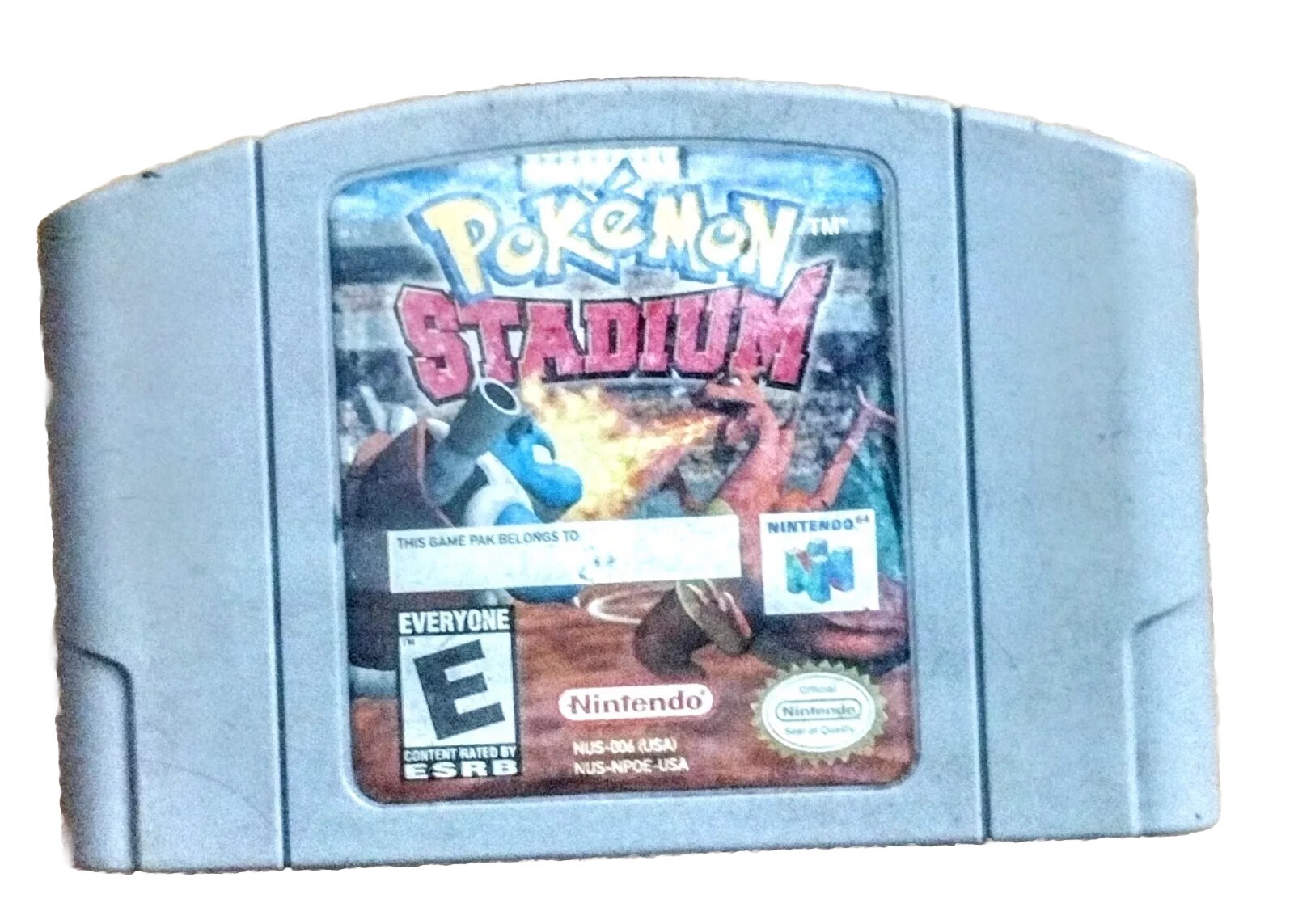 Nintendo N64 Pokemon Stadium Game Cartridge Only 1997 Pikachu Edition