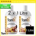 Fake Tan Spray Solution, 2 x 1 Litre - Light Medium Dark Tanning Liquid