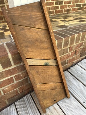 Vintage wooden kraut cabbage cutter slicer board mandolin 1 blade  17''