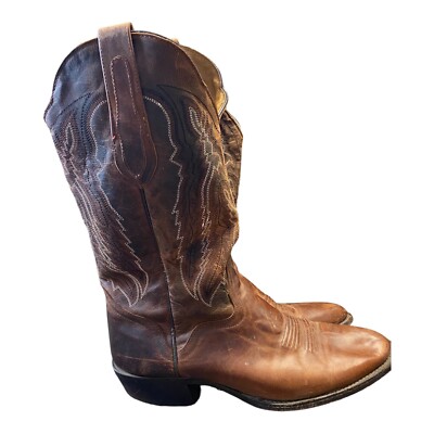 JB Dillon JBM3205 Brown Distressed Goat Leather Cowboy Boots  display picture 3