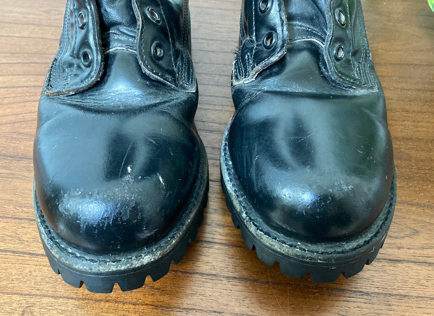 Chippewa Boots Size Womens 6 1/2 B Black Made USA Lace Up Vibram 17759 No Laces