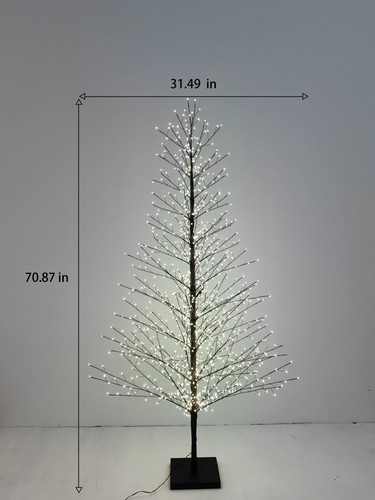 3.9 Ft/5.8 Ft Black Birch Tree W/LED Lights Indoor Christmas Tree Decor - Picture 12 of 12