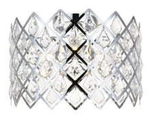 Crystal French Pendant Flush Mount Ceiling Light Chrome Kitchen Bedroom Lighting