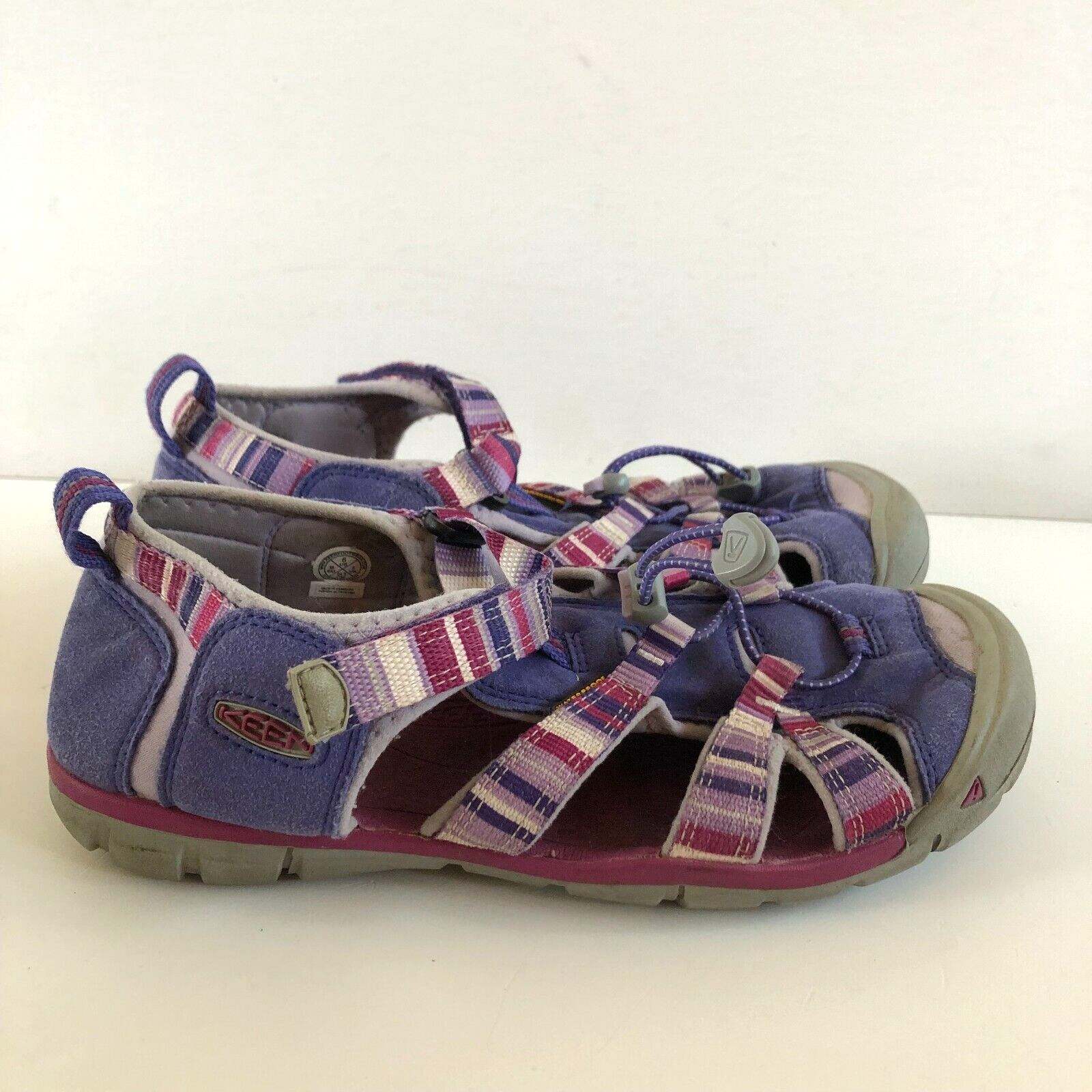 Sandali donna KEEN taglia 6 EU 38 viola righe escursionismo sport acqua elasticizzati