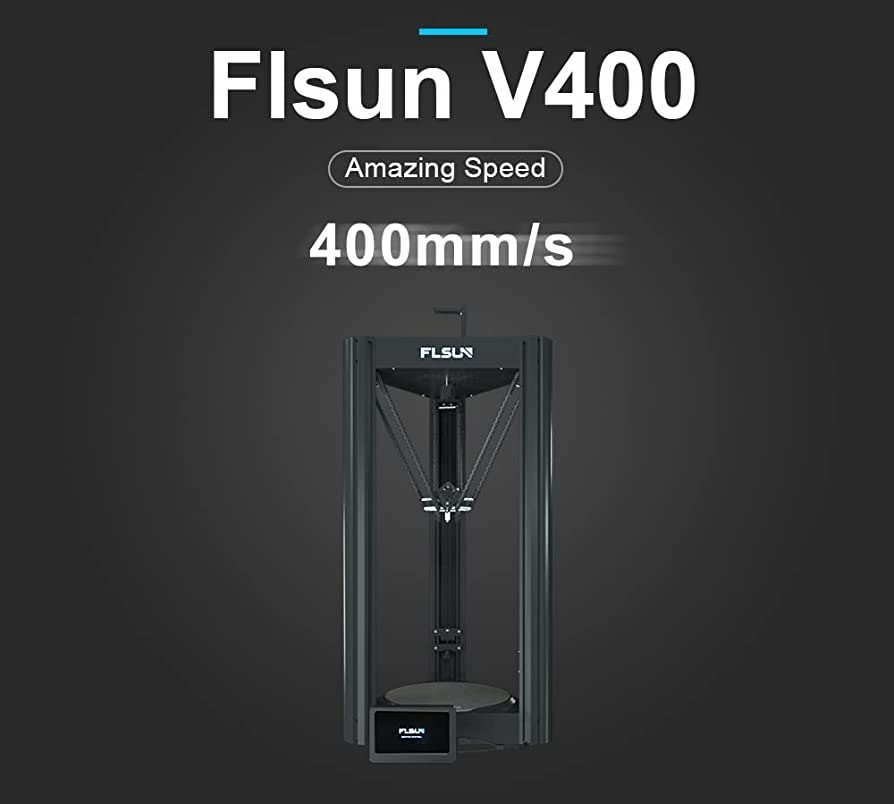 New FLSUN V400 Delta 3D Printer 400mm/s  High-Speed +  ESPECIAL accesories