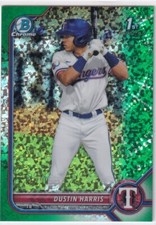 2022 Topps 1st Bowman Chrome Dustin Harris Green Speckle 65/99