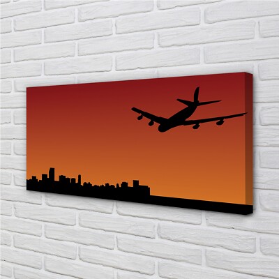 Tulup Leinwandbild 120x60 Wandkunst Flugzeug Himmel